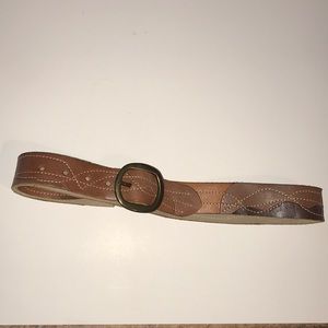 Multiple colored leather belt